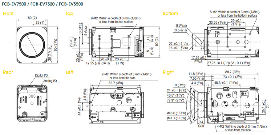 SONY FCB-CV/EV7520尺寸圖