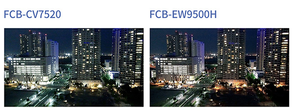 SONY FCB-CV7520與FCB-EW9500H清晰度對(duì)比